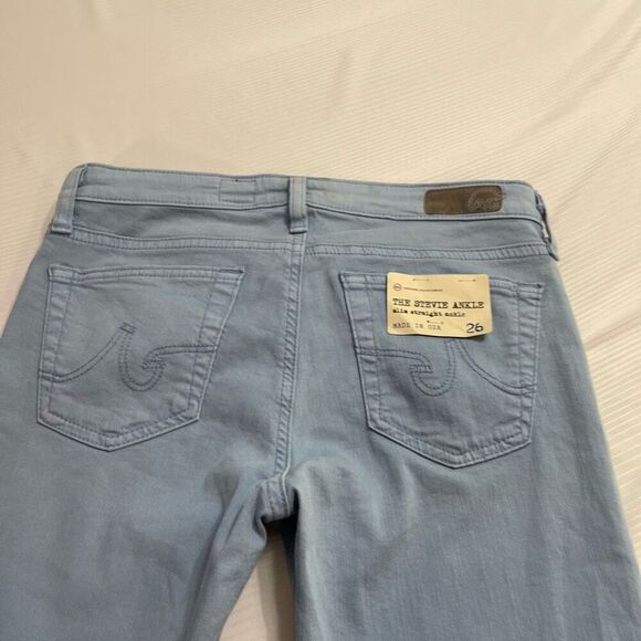 NWT Adriano Goldschmied The Stevie Ankle Slim Straight Blue Denim Jeans Size 26 - Picture 9 of 9